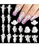 WOKOTO 90PCS White Angel Nail Charms - 3D Retro Baroque Cupid Designs for Acrylic Nails - Nail Art Accessories for Women - Buy Online on GoSupps.com