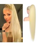 Flufymooz Ponytail Extension - 91 cm Straight & Curly Synthetic Hair for Women - Blonde Horse-Tailed Style - Buy Online on GoSupps.com