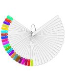 50 Pieces Nail Art Tip Ring Set Nail Color Display Glue Nail Color Wheel & Pattern for Nail Polish | Perfect for Nail Salons & DIY Art - Buy Online on GoSupps.com