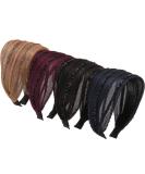 Loneedy 4pcs Women Wide Teeth Headbands - Pleated Cloth Fabric Hair Bands Stylish Girls Accessories for All Hair Types - Buy Online on GoSupps.com