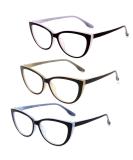 CRGATV 3 Pack Reading Glasses Blue Light Blocking Stylish Cat Eye Computer Readers Anti Eyestrain & Glare for Women Blue Yellow Pink 1.5 x - Buy Online on GoSupps.com