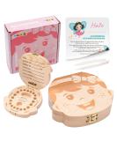 Magicat Premium milk tooth jar wooden tooth box can for storing milk teeth baby milk teeth box as a gift for birthday or baptism including tweezers and tooth fairy history - Buy Online on GoSupps.com