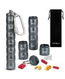 Premium 7-Day Weekly Pill Organizer - Portable Aluminum Travel Case for Vitamins & Supplements - Buy Online on GoSupps.com