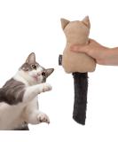 Favpet Plush Cat Toys with Bells - Cuddly Pillows for Cats | Soft Plush Cat Toys & Kitten Toys (Beige) - International Shipping - Buy Online on GoSupps.com