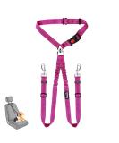 Slowton Double Dog Safety Belt | Dual-Pet Car Head Support for Small & Medium Dogs | Elastic Connection for Safe Vehicle Travel - Buy Online on GoSupps.com