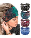 Acenail Boho Headbands - Wide Knotted Turban Headband for Women - Nonslip Elastic Hairband for Sports and Yoga - Floral Bohemian Head Wraps - Buy Online on GoSupps.com