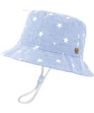 XYIYI Kids Bucket Hat | Adjustable Sun Hat for Boys Girls 2-4 Years | Breathable Beach Hat - Star Light Blue - Buy Online on GoSupps.com