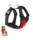 Slowton No Pull Dog Harness - Soft Padded & Breathable for Small to Medium Dogs - Safe & Comfortable - Red - Buy Online on GoSupps.com