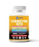 CoQ10 1000mg Supplement | Heart Health & Energy Boost with PQQ Omega 3 Red Yeast Rice & Essential Vitamins - 90 Capsules - Buy Online on GoSupps.com