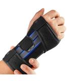 Freeetoo Wristwear - Comfortable Carpal Tunnel & Tendinitis Support for Women & Men | Soft Upholstery 3 Metal Rails L/XL (19-26 cm) - Right-Wing Black - Buy Online on GoSupps.com