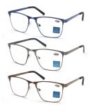 MODFANS 3 Pack Reading Glasses Men Blue Light Filter Metal Frame Rectangle Style Stainless Steel Material Grey Brown Blue +2.00 Color234 - Buy Online on GoSupps.com