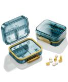 Buy Travel Pill Organizer - Small 7 Compartment Waterproof Pocket Pill Case for Purse | Airtight & Moistureproof (Blue) - International Shipping Available - Buy Online on GoSupps.com