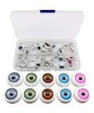 TIHOOD 100pcs/box 12mm Doll Eyeballs Half Round Acrylic Eyes for DIY Doll Bear Crafts Halloween - Buy Online on GoSupps.com