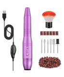 All's Electric Nail Cutter - 20 000 RPM Professional Nail Drill for Gel Nails | Portable Manicure & Pedicure Kit with Grinding Tapes & Brush - Purple Violet - Buy Online on GoSupps.com