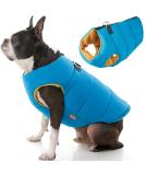 Padded Vest Dog Jacket - Solid Turquoise, Small - Gooby Warm Zip Up Fleece Jacket for Small Dogs - Water Resistant with Dual D Ring Leash Attachment - Small/Medium Dog Sweater - Buy Online on GoSupps.com
