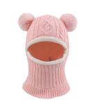 XIAOHAWANG Winter Hood Hat for Kids | Knit Earflap Cap with Fleece Lining | Pink Pompom | Toddler Boys Girls 3-10 Years - Buy Online on GoSupps.com