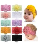 10pcs Baby Girls Nylon Headbands Flower Hair Bands Elastic Turban Hair Accessories for Infants Toddlers Newborn - Buy Online on GoSupps.com