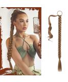 Sofeiyan Long Braid Ponytail Extension with Hair Tie Straight Sleek Wrap Around Hair Extensions Braid Pony Tail Fluffy Natural Soft Synthetic Hairpieces for Women Daily Wear 26 inch-Blonde Highlights 26 Inch (Pack of 1) Dark Ash Blonde with Highlights - Buy Online on GoSupps.com