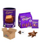 Hot Chocolate Cocoa Powder 500G + Fingers Mini Chocolate Biscuits 6 Pack Multipack 115.8g Boxed Treatz - Buy Online on GoSupps.com