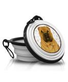 SHAR PEI Portable Foldable Pet Bowl with Carabiner - Ideal for Travel & Outdoor Adventures - Buy Online on GoSupps.com