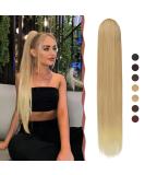 Sofeiyan 70cm Ponytail Hair Extension - Natural Soft Synthetic Braid for Women | Dark Blonde to Bleaching Blonde - Buy Online on GoSupps.com