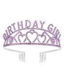 AOPRIE Purple Silver Birthday Crown for Women | Rhinestone Crystal Tiara for Girls - Buy Online on GoSupps.com