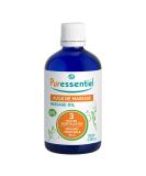 Organic Massage Oil with 3 Organic Vegetable Oils | Puressentiel Unisex - 3.38 oz Shop Internationally - Buy Online on GoSupps.com