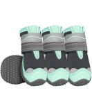 Eyin Dog Shoes - Water Repellent Non-Slip Paw Protection for All Dog Sizes | 4 Pack with Reflective Velcro Fastener - Green Size 8 - Buy Online on GoSupps.com