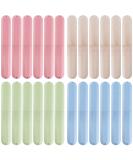 Hedume 28 Pack Travel Toothbrush Case - Portable Dust-proof Holder for Home, Travel, Camping - 4 Colors Available - Buy Online on GoSupps.com