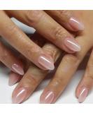 Shop Short Almond Press on Nails - Nude Pink Glossy False Nails | 24 Pcs Stylish Full Cover Acrylic Manicure for Women - Buy Online on GoSupps.com