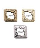 150PCS Book Corner Protector Metal Corner Cover for Scrapbook Album Menu Folder Include 50PCS Gold  50PCS Silver and 50PCS Bronze - Buy Online on GoSupps.com