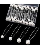 Kiiwah 32-Piece U-Shaped Hair Jewelry with Pearls - Elegant Hair Accessories for Brides & Parties | 4 Sizes Available - Silver - Buy Online on GoSupps.com