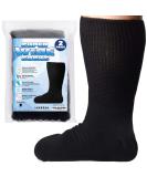 IMPRESA Extra Wide Socks for Men & Women - 2 Pairs for Lymphedema Swollen Feet & Legs - Bariatric Hospital & Cast Socks - Stretches Up to 30 Inches (Black - Buy Online on GoSupps.com