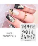 KADS Stamping Plates Leaf Nature Nail Art Image Plate (NA015) | Nail Design Tools - Buy Online on GoSupps.com