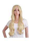 MapofBeauty Strawberry Blonde Long Wavy Wig - Charming Curly Costume Hair for Glamorous Looks | International Shipping Available - Buy Online on GoSupps.com