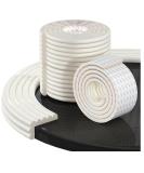 Baby Safety Edge & Corner Guards - 6.5 Ft/2m Foam Protector for Glass Table, Furniture, Fireplace - Childproof Bumper Strip - Square (White) - Buy Online on GoSupps.com