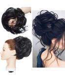 Tousled Updo Messy Bun Synthetic Hair Extension in Dark Black for Women - Buy Online on GoSupps.com