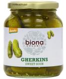 Biona Organic Gherkins Sweet Sour 350 g 350g - Buy Online on GoSupps.com