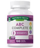 Nature's Truth Adult ABC Complete Multivitamin for Women - 100 Caplets (Non-GMO & Gluten Free) - Buy Online on GoSupps.com