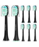 8 Pack Black Toothbrush Replacement Heads for AquaSonic Black Series Pro Electric Toothbrush - Buy Online on GoSupps.com