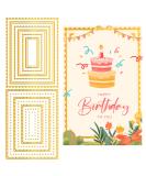 INFUNLY 13pcs Rectangle Hot Foil Plate  Glimmer Hot Foil Plates Bundle Pink Metal DIY Foil Paper Plate for DIY Embossing Scrapbooking Decor Greeting Cards Making - Buy Online on GoSupps.com