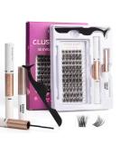 Lash Extension Kit 72 Cluster Individual Natural Lashes with Bond & Seal, Tweezers, Glue Remover | Easy DIY at Home 10-16mm C/D Curl - OP01 - Buy Online on GoSupps.com