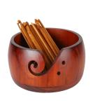 DIRBUY Wooden Yarn Bowl with Bamboo Crochet Hooks - Crochet Gift Set for Mom, Grandma, Girlfriend - 12PCS Brown - Buy Online on GoSupps.com