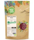 Wholefood Earth Organic Red Kidney Beans 2kg- Raw, Vegan, GMO-Free | High Fibre, Protein | Dark Red, Certified Organic - Buy Online on GoSupps.com