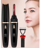 Buy Mini Electric Heated Eyelash Curler - USB Rechargeable LED Display 3 Heat Settings 24H Lasting Curl for Women | Perfect Makeup Tool - Buy Online on GoSupps.com