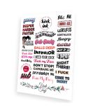 Kink Ink - 31 x Hardcore Words and Phrases Temporary Tattoo Kinky Sticker - Buy Online on GoSupps.com