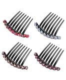 4PCS Rhinestone Hair Comb Set - Non-slip Hair Clips for Women and Girls - Buy Online on GoSupps.com