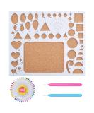 Paper Quilling Template Board Set with Slotted Tools, Pins - DIY Paper Craft Kit - Buy Online on GoSupps.com
