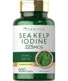 Sea Kelp Iodine 225mcg | 500 Tablets Non-GMO Gluten Free | Traditional Herb Supplement by Carlyle - Buy Online on GoSupps.com