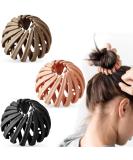 Luvadeyo 3 pieces of hair clips for women vintage bird nest hair clips big hair clips hair gripper hair accessory hair accessories for girls women monochrome pink/coffee/black - Buy Online on GoSupps.com
